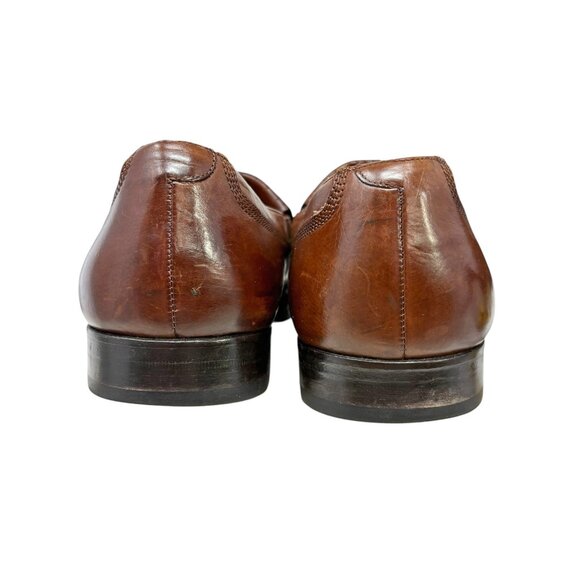 Magnanni Brown Leather Kiltie Tassel Split Toe Dress Loafer Shoes - Picture 8 of 10